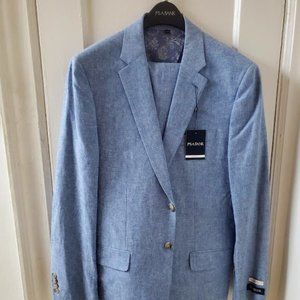 JOS A. BANK MEN'S DUSTY BLUE LINEN 2 PIECE SUIT - 40 REGULAR - NWT